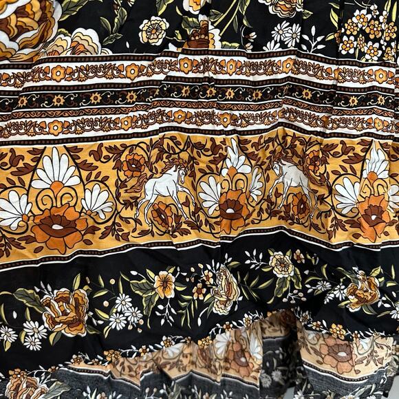 NWT-Women's Boho High Waisted Beach Maxi Dress with Short sleeves-Medium - Picture 6 of 8